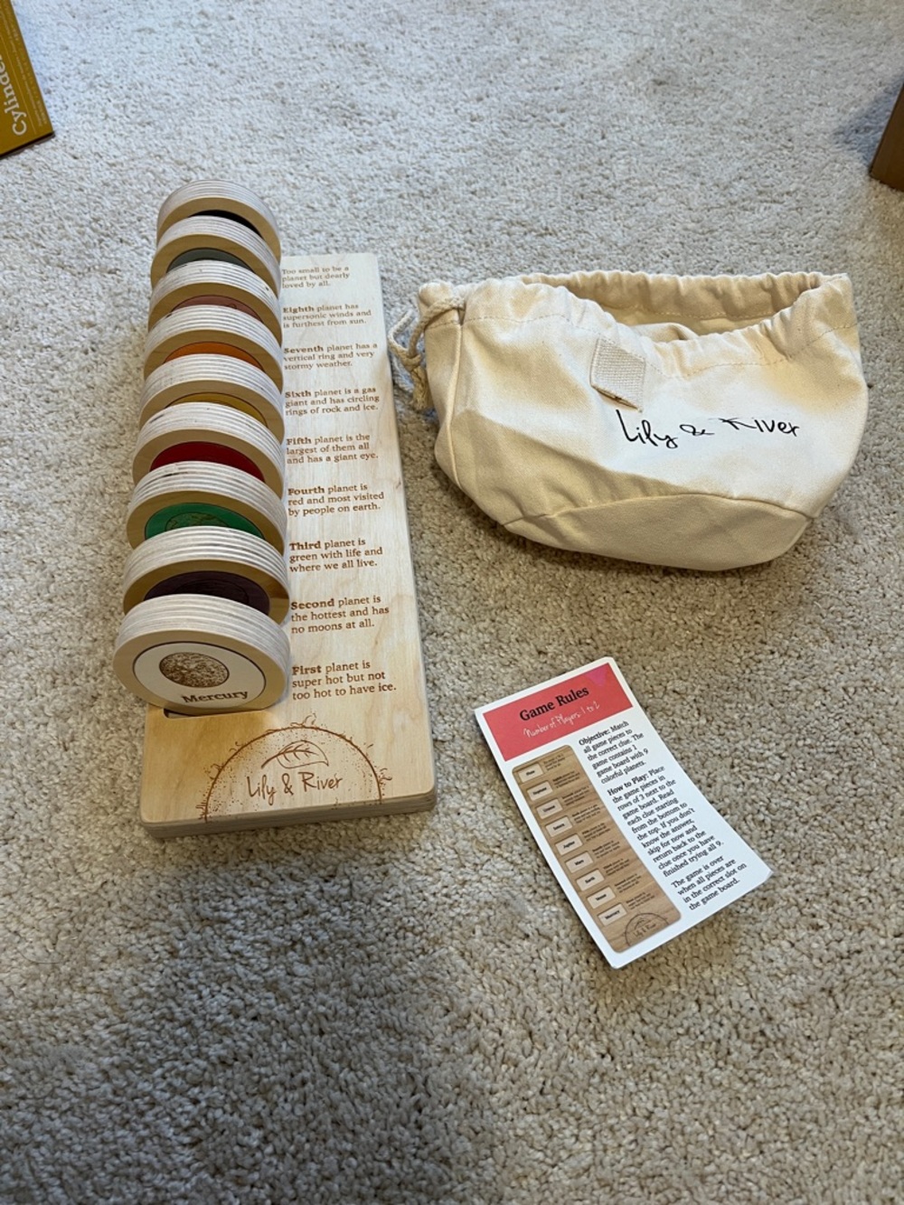 Lily & River Little Astronauts wooden game